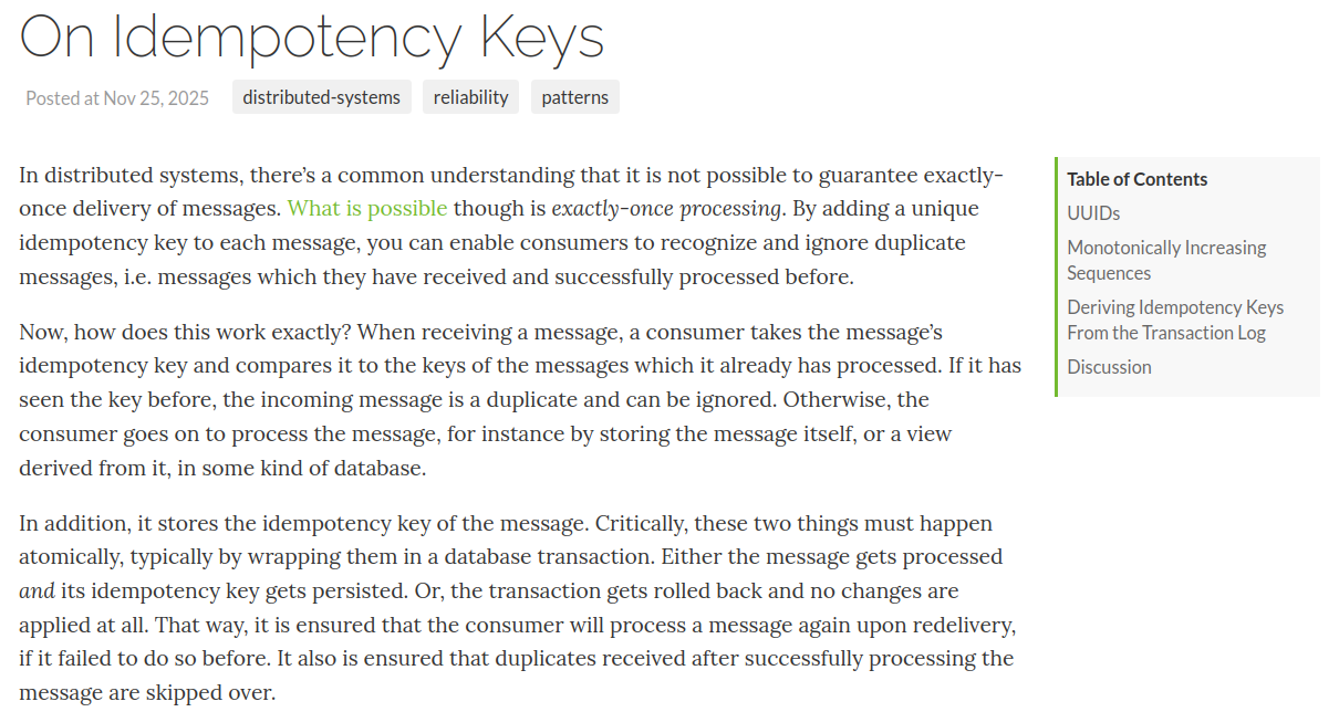 On Idempotency Keys - Gunnar Morling
