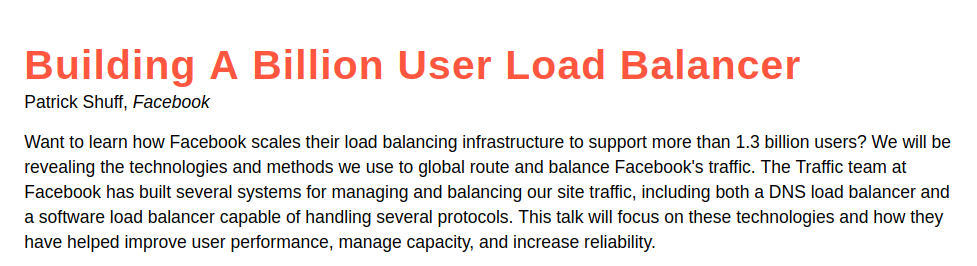 Building A Billion User Load Balancer
