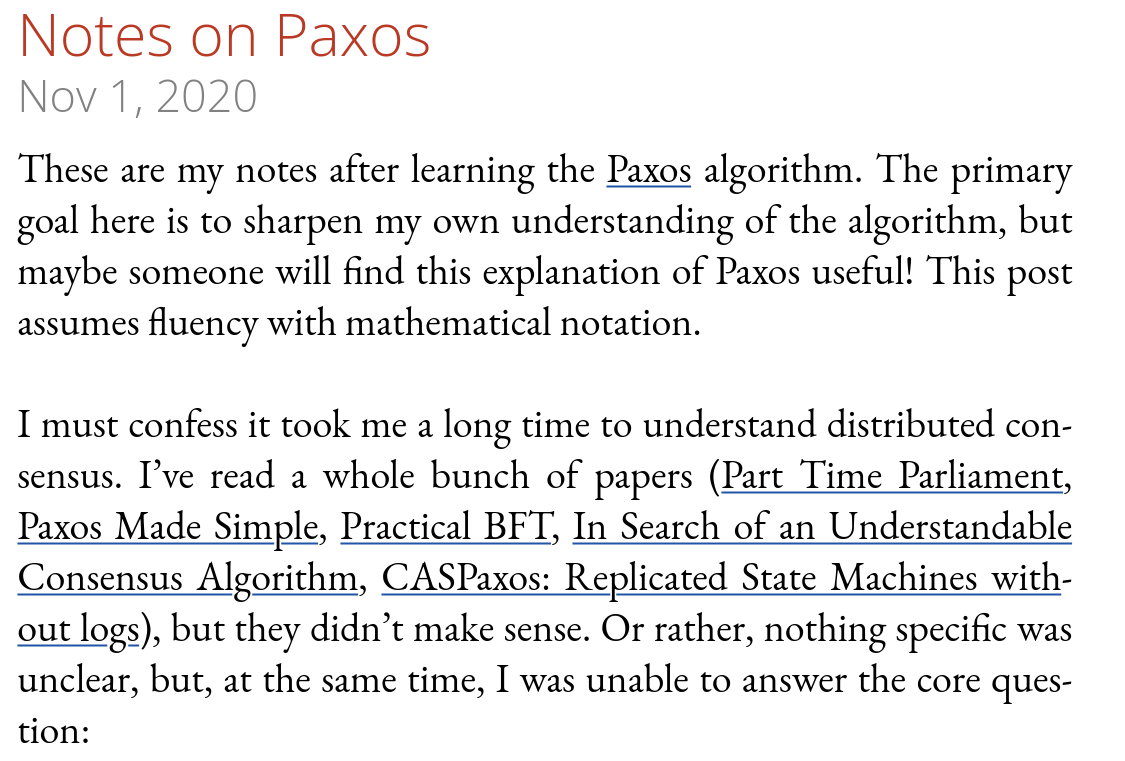 Notes on Paxos